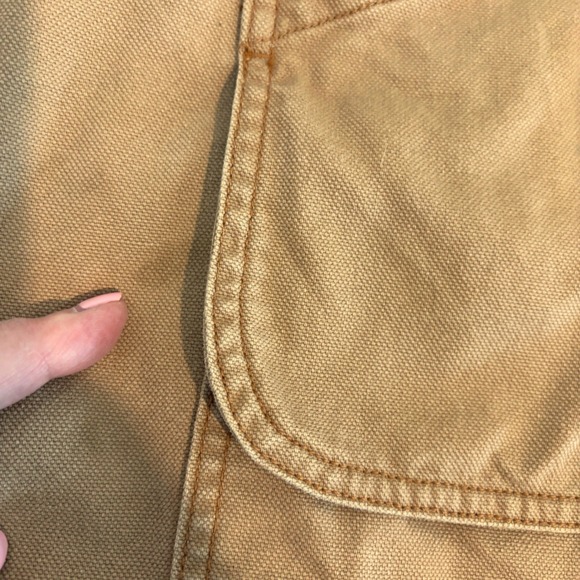 LL Bean Field Barn Coat Jacket Mens 2XL Tan Cotton Canvas Red Plaid Lining - Picture 12 of 12